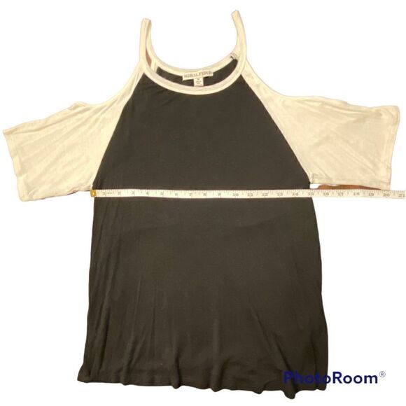 Woman’s JR Moral Fiber SZ M Cold Shoulder Baseball T-Shirt - Picture 3 of 6